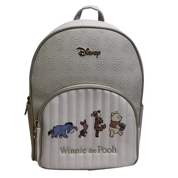 Primark Disney Winnie the Pooh Backpack Adjustable Straps Embossed Pooh NWT - Picture 3 of 15
